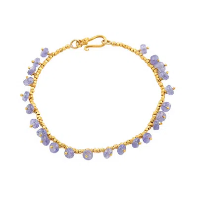 Opium Jewels Women's Gold / Yellow Tanzanite Drops Garland Bracelet