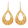 Opium Jewels Women's Gold / Yellow Teardrop Earrings - Citrines In Gold
