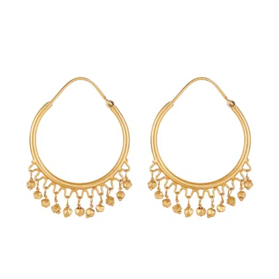 Opium Jewels Women's Medium Cascade Hoops - Gold Beads