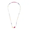 Opium Jewels Women's Red / Gold Faceted Multi Sapphire Strand With A Raw Cut Ruby Clasp