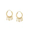 Opium Jewels Women's Small Hoops - Gold Beads
