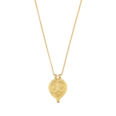 Opium Jewels Women's Vintage Amulet Depicting Hanuman The Monkey God On A Gold Plated Chain