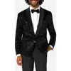 Opposuits Black Sequin Dinner Jacket In Black