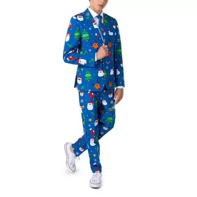 Opposuits Christmas Big Kid Boys 3-pc. Suit Set In Blue
