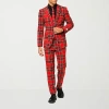 Opposuits Christmas Lumberjack Mens 3-pc. Suit Set In Red