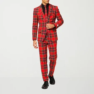 Opposuits Christmas Lumberjack Mens 3-pc. Suit Set In Red