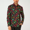 Opposuits Christmas Mens Long Sleeve Dress Shirt In Black