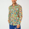 Opposuits Confetti Mens Long Sleeve Dress Shirt In Multi