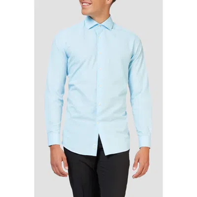 Opposuits Cool Blue Modern Tailored Fit Wrinkle Resistant Button-up Shirt