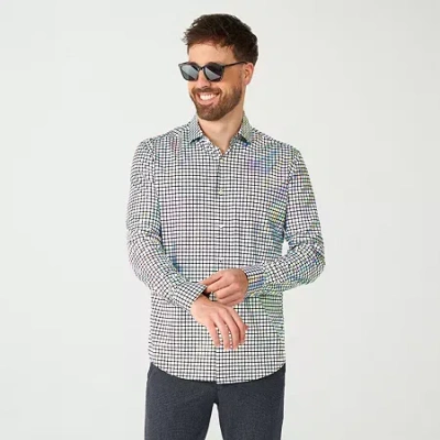 Opposuits Discoballer Mens Long Sleeve Dress Shirt In Blue