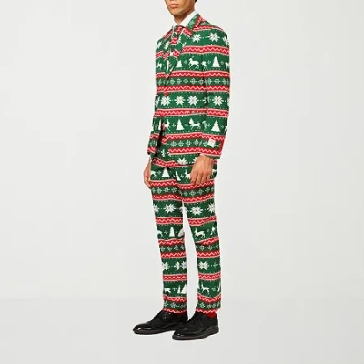 Opposuits Festive Fairisle Mens 3-pc. Suit Set In Multi