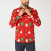 Opposuits Festive Mens Long Sleeve Dress Shirt In Multi