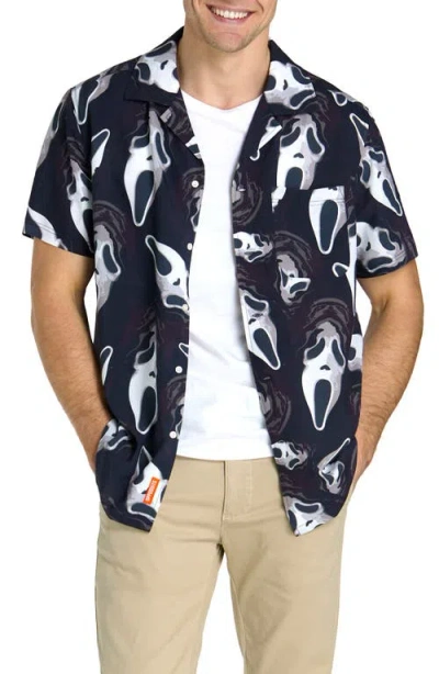 Opposuits Ghostface™ Relaxed Fit Camp Shirt In Black