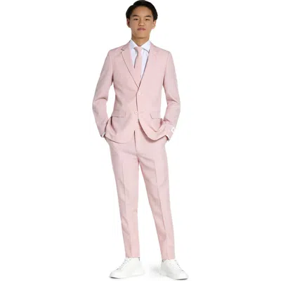 Opposuits Kids' Blush Two-piece Suit & Clip-on Tie In Pink