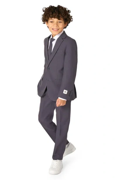 Opposuits Kids' Charcool Two-piece Suit & Tie Set In Grey