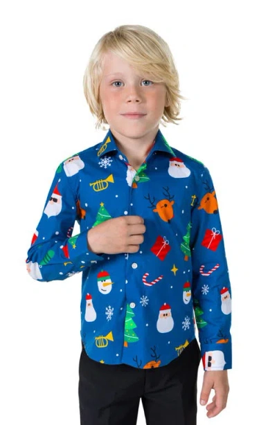 Opposuits Kids' Festive Blue Long Sleeve Shirt