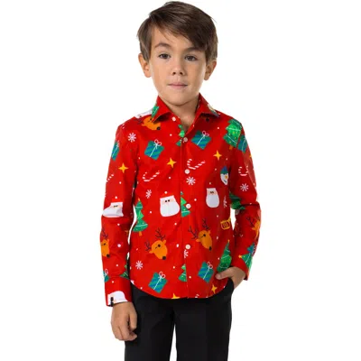 Opposuits Kids' Festivity Red Icons Long Sleeve Shirt