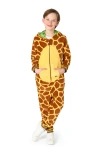 Opposuits Kids' Giraffe One Piece Hooded Jumpsuit In Orange