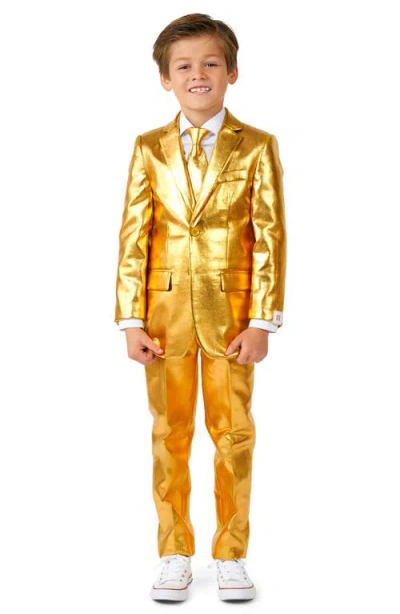 Opposuits Kids' Groovy Golden Metallic Two-piece Suit & Tie
