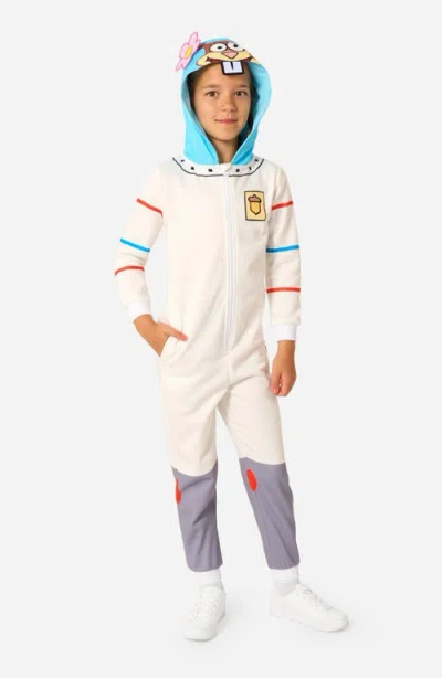 Opposuits Kids' Spongebob® Sandy One-piece Hooded Jumpsuit In Multi
