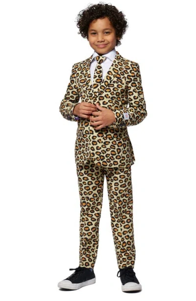 Opposuits Babies'  Kids' The Jag Two-piece Suit With Tie In Animal Print