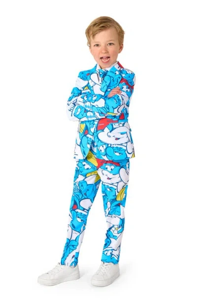 OPPOSUITS OPPOSUITS KIDS' THE SMURFS TWO-PIECE SUIT & TIE SET