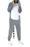 Opposuits Lemur Hooded Fleece Costume Jumpsuit In Grey