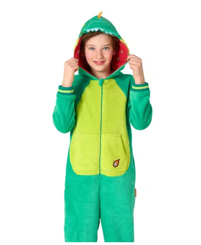 Opposuits Kids' Little And Big Boys Dinosaur Onesie In Green
