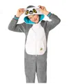 Opposuits Little And Big Boys Lemur Onesie In Gray,white