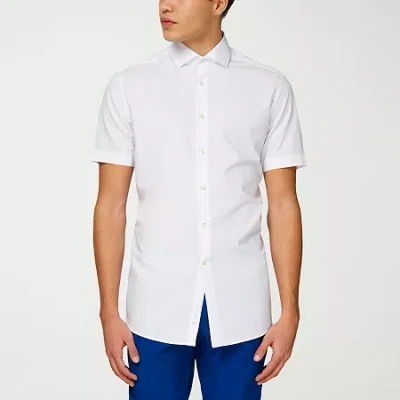 Opposuits Mens Short Sleeve Dress Shirt In White