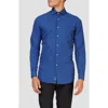 Opposuits Navy Royale Modern Tailored Fit Wrinkle Resistant Button-up Shirt In Blue