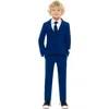 Opposuits Boys Navy Royale Solid Slim Fit Suit In Blue