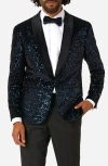 Opposuits Navy Sequin Dinner Jacket In Blue
