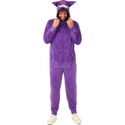 Opposuits Kids'  Pokémon™ Gengar Fleece Hooded Jumpsuit In Purple