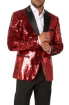 Opposuits Radiant Red Sequin Embellished Dinner Jacket In Red