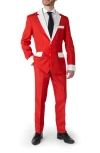Opposuits Santa Faux Fur Trim Christmas Suit In Red