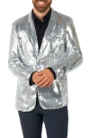 Opposuits Sequin Sport Coat In Silver