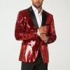 Opposuits Sequins Mens Slim Fit Blazer In Red