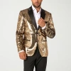 Opposuits Sequins Mens Slim Fit Blazer In Gold