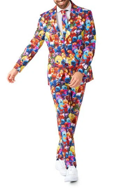 Opposuits Sesame Street 3-piece Tuxedo Set In Blue Multi