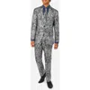 Opposuits Silver Geo Star Two-piece Suit & Tie Set In Multi