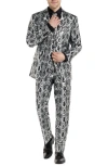 Opposuits Silver Snake Slim Fit Two-piece Suit & Tie Set
