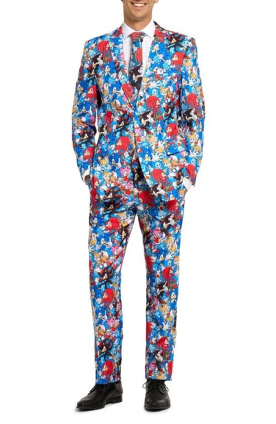 Opposuits Sonic The Hedgehog Two-piece Suit & Tie In Blue