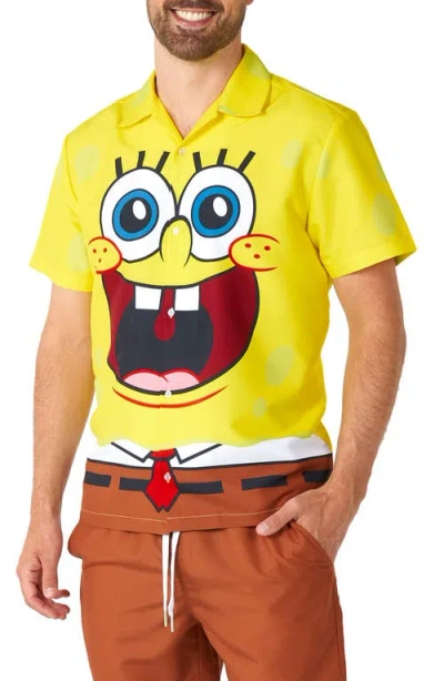 Opposuits Spongebob Camp Shirt & Shorts Set In Yellow