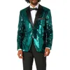Opposuits Terrific Teal Sequin Embellished Dinner Jacket In Green