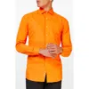 Opposuits The Orange Modern Tailored Fit Wrinkle Resistant Button-up Shirt In Orange