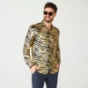Opposuits Tiger Mens Long Sleeve Dress Shirt In Animal Print