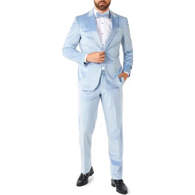 Opposuits Vintage Blue Velvet Suit & Bow Tie