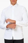 Opposuits White Knight Modern Tailored Fit Wrinkle Resistant Button-up Shirt In White
