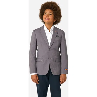 Opposuits X Batman Kids' Daily Slim Fit Grey Stretch Sport Coat In Gray